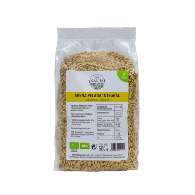 Avena integral pelada Bio 500 gr. Eco-salim