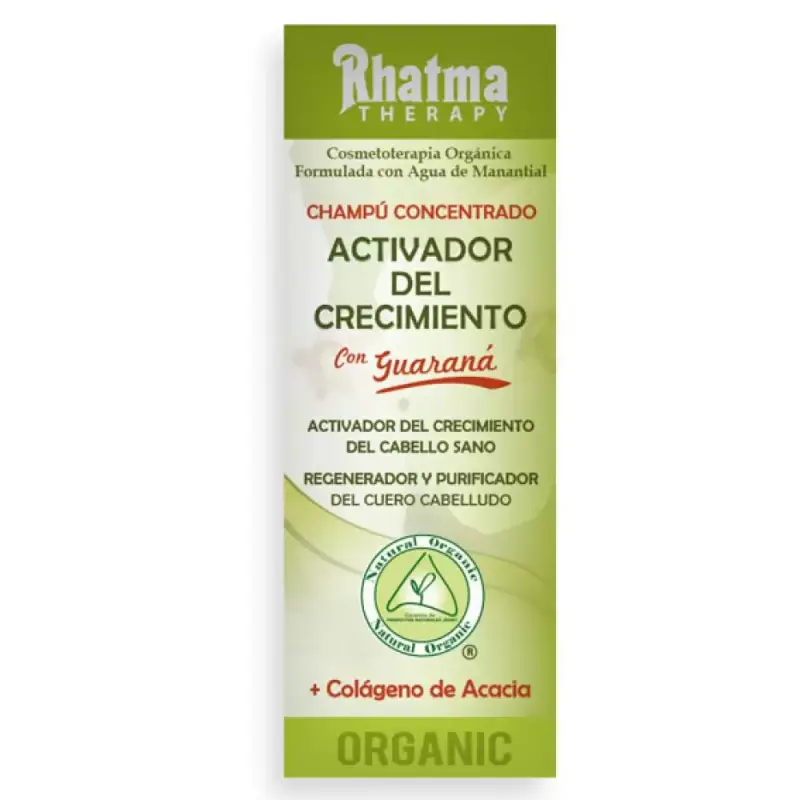 Champú concentrado Activador del crecimiento con guaraná 100 ml. Rhatma