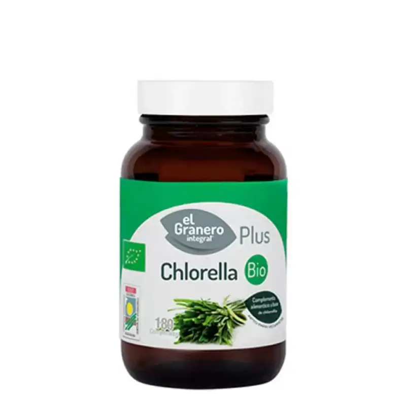 Chlorella Bio 180 comp. 400 mg. El Granero Integral