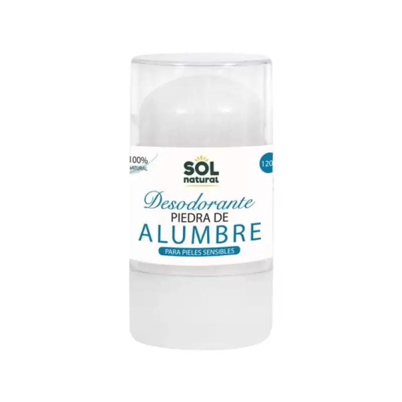 Desodorante Piedra de alumbre 100% 120 gr. Sol natural