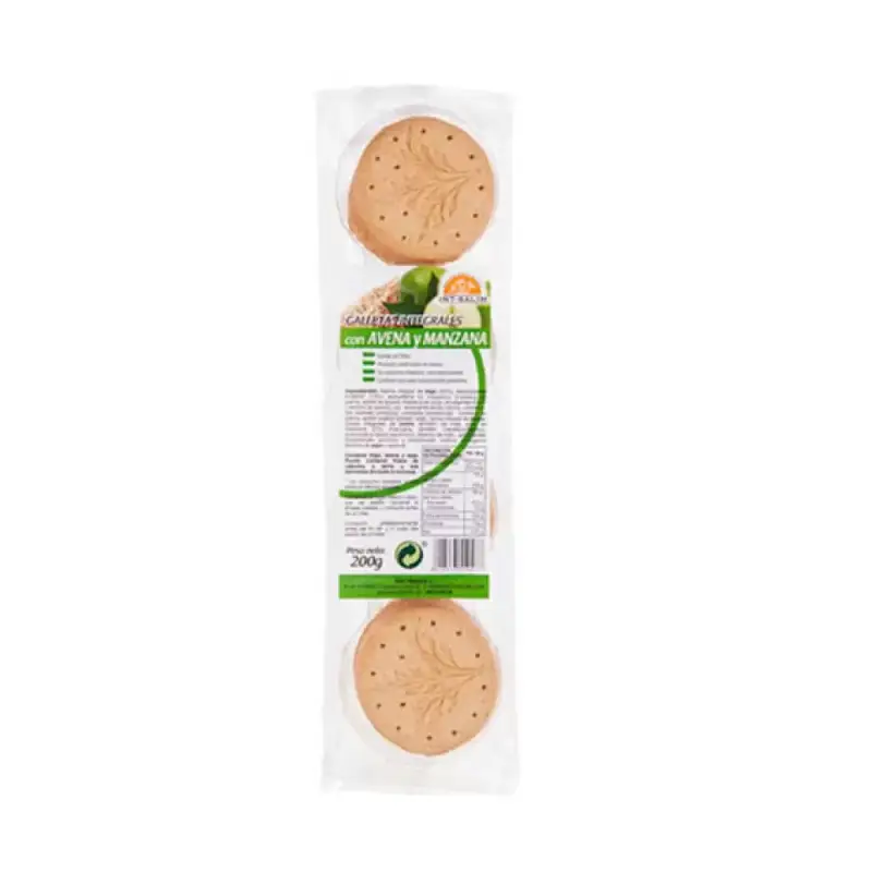 Galletas integrales Avena y manzana 200 gr. Int-salim