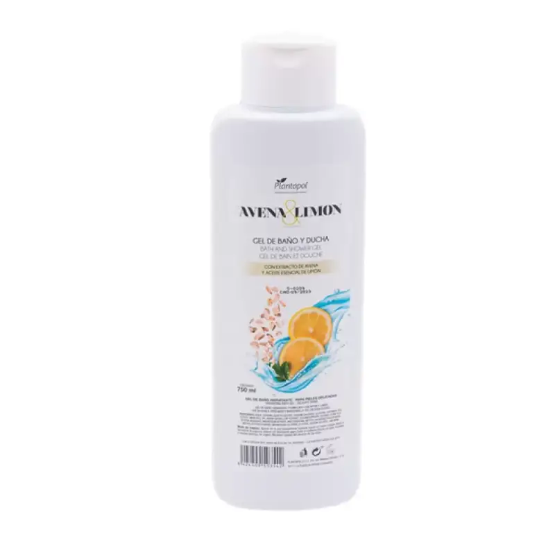 Gel de baño Avena y limón 750 ml. Plantapol