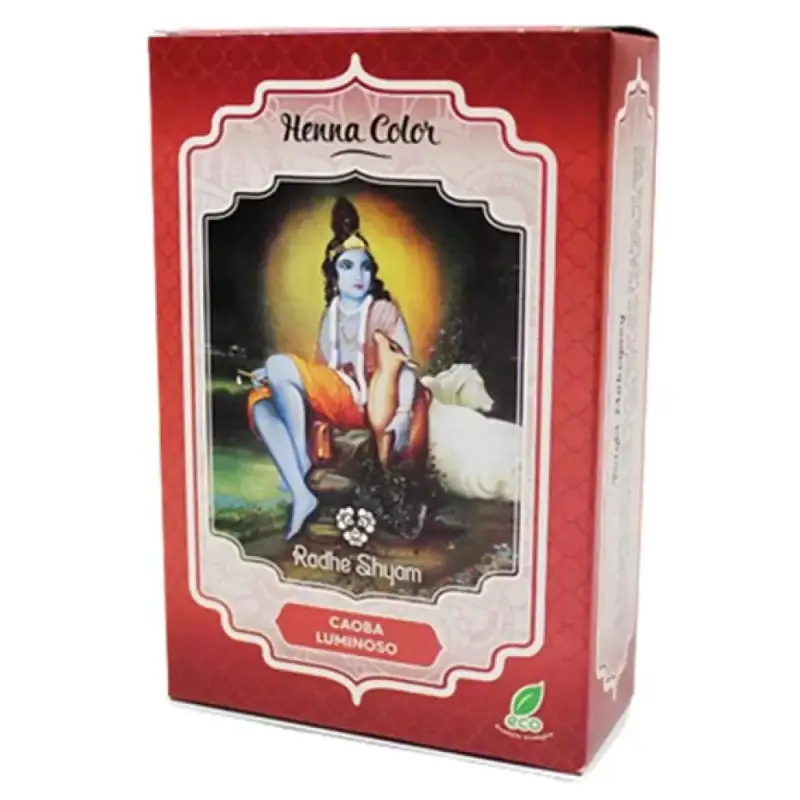Henna color Caoba luminoso polvo 100 gr. Radhe shyam