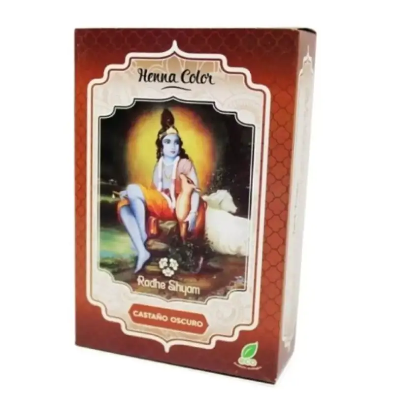 Henna color Castaño oscuro polvo 100 gr. Radhe shyam