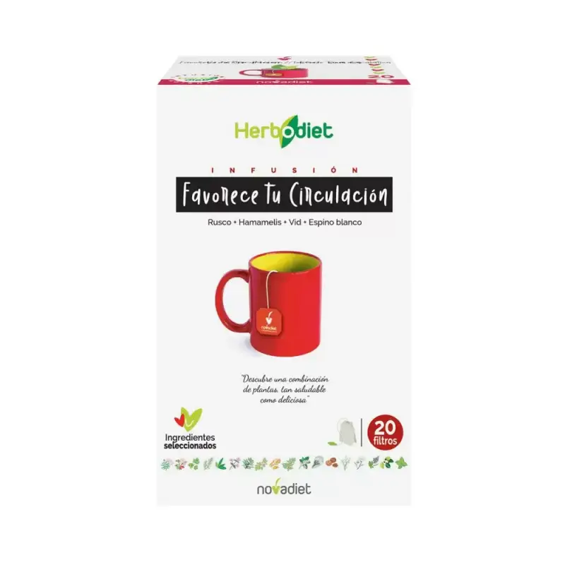 Herbodiet Favorece tu circulación 20 filtros Novadiet