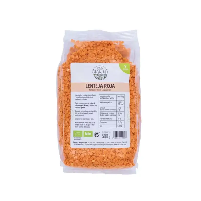 Lenteja roja Bio 500 gr. Eco-salim