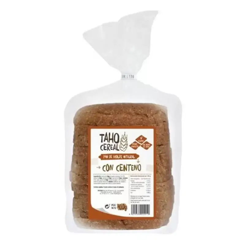 Pan integral con Centeno 400 gr. Taho cereal