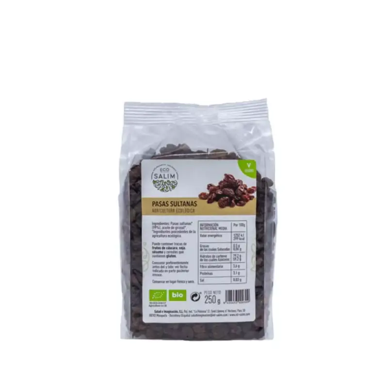 Pasas sultanas Bio 250 gr. Eco-salim