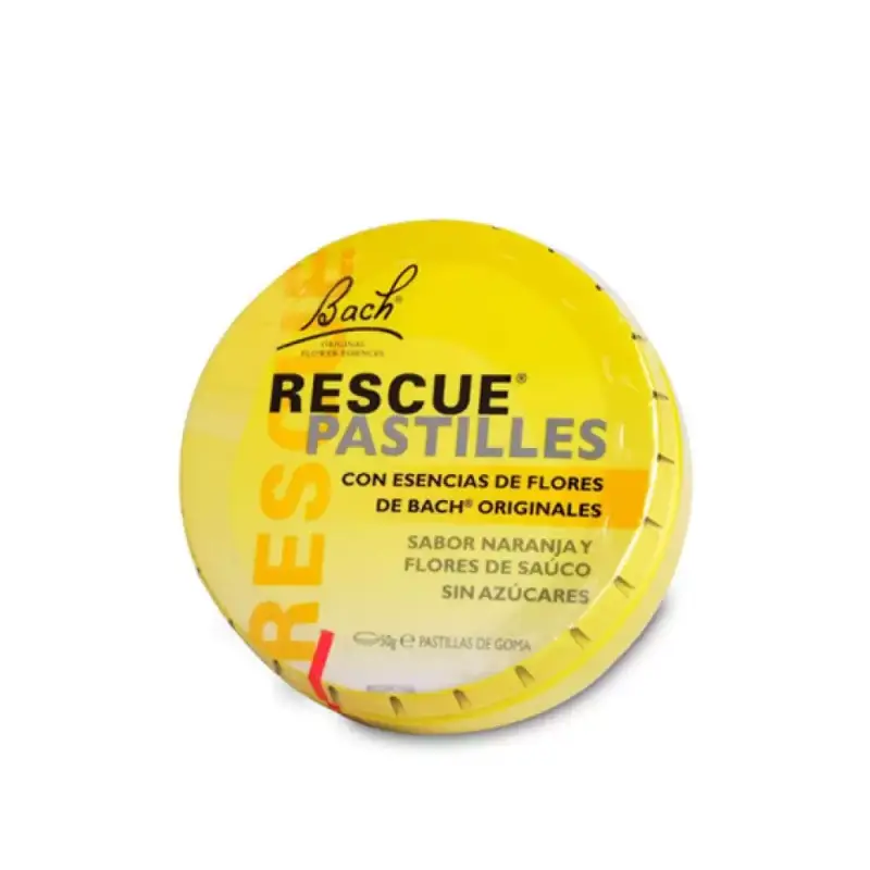 Rescue remedy, Remedio rescate pastillas Naranja y sauco 50 gr. Bach original