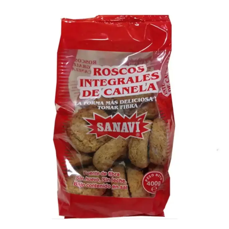 Roscos integrales de canela 400 gr. Sanaví