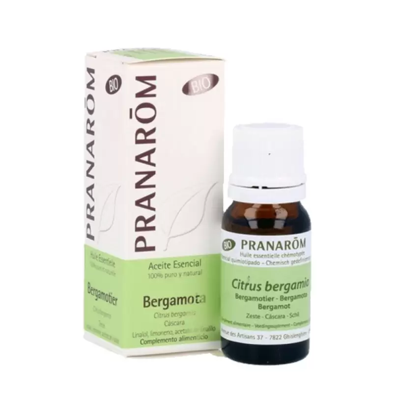 Aceite esencial Bergamota cáscara Bio 10 ml. Pranarom