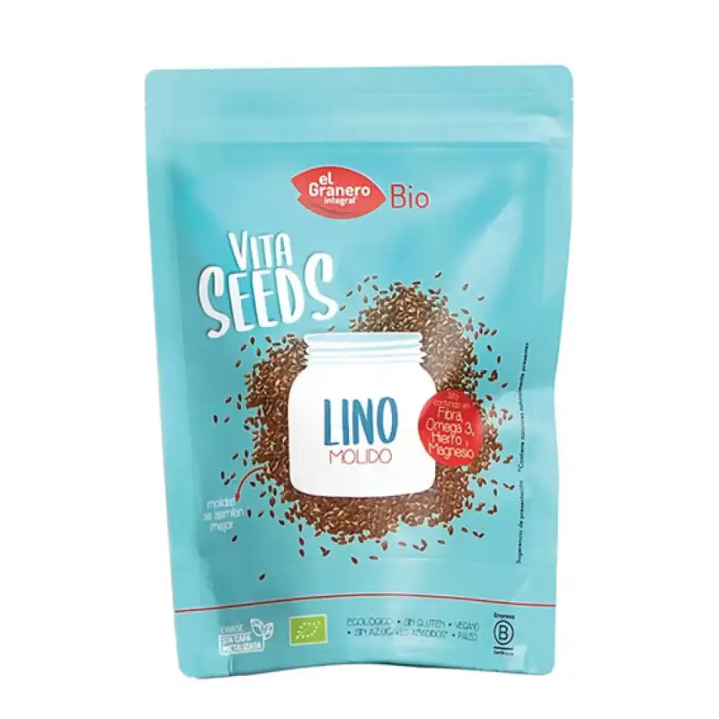 Semillas Lino marrón molido Bio Vitaseeds 360 gr. El granero integral