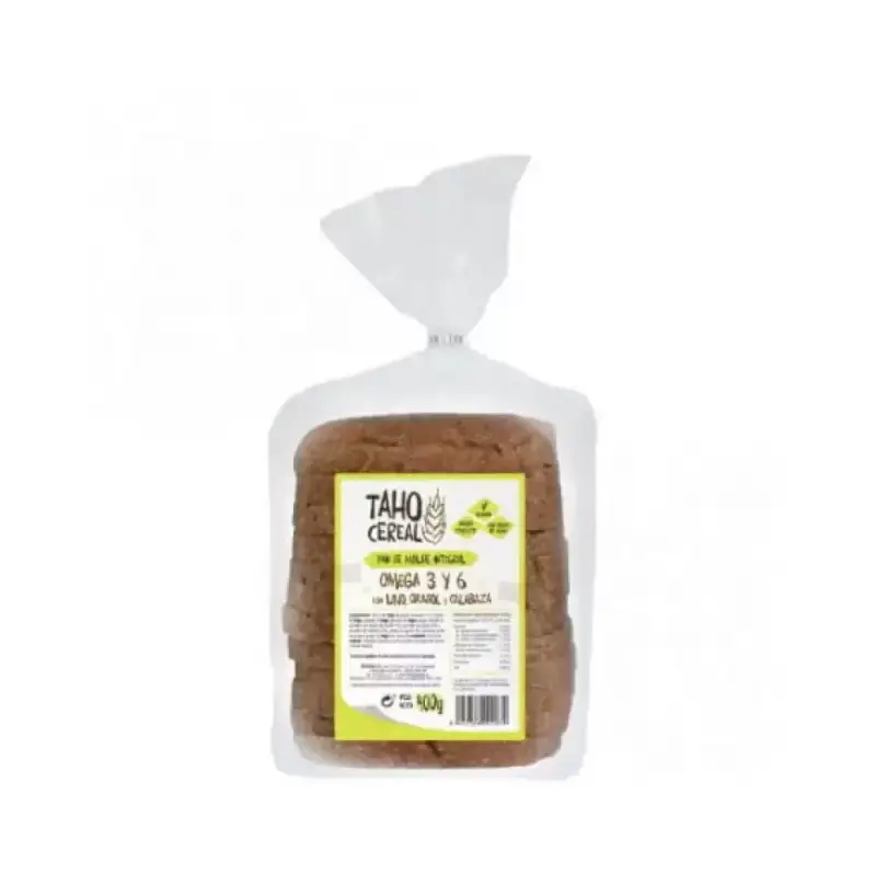 Pan integral Omega 3 y 6 400 gr. Taho cereal