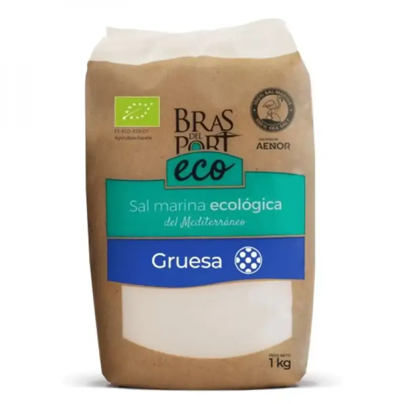 Sal marina gruesa Bio 1 kg. Bras del port