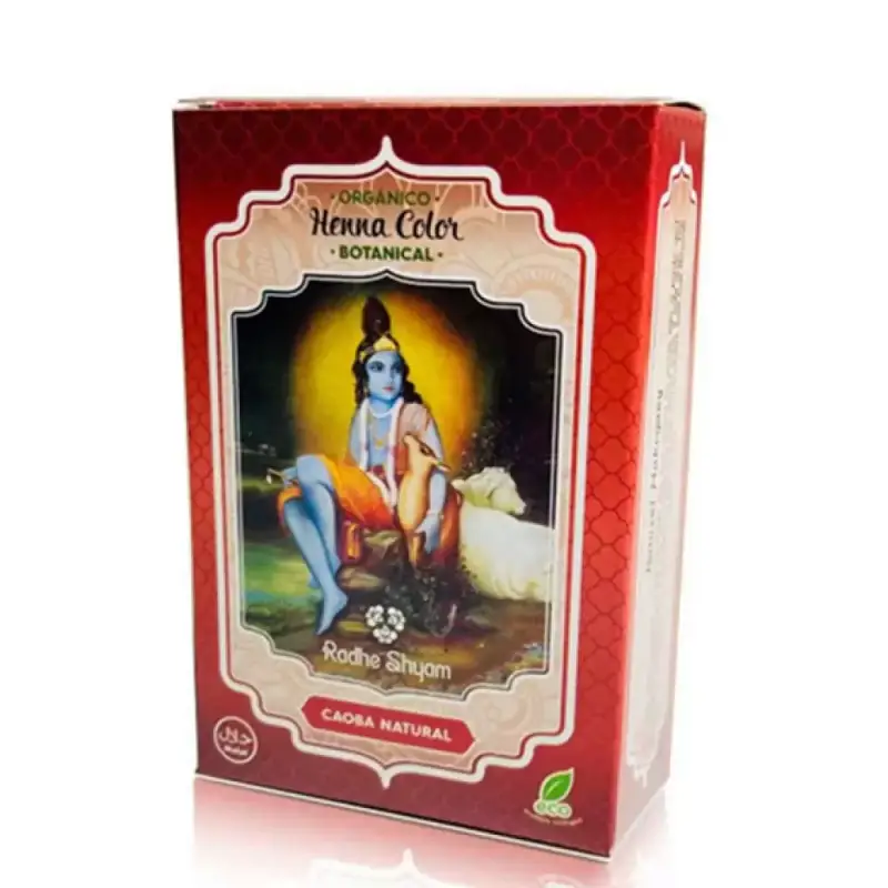 Henna color Caoba natural polvo Bio 100 gr. Radhe shyam