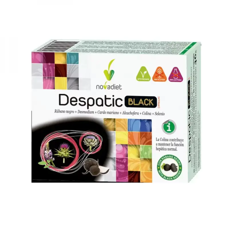 Despatic black 60 caps. Novadiet