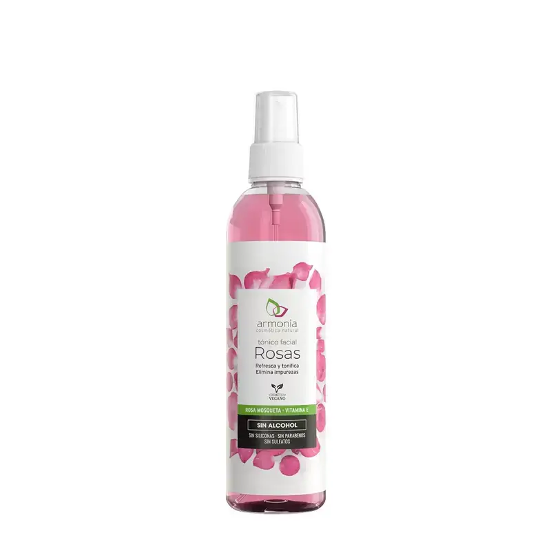 Agua de Rosas Spray 200 ml Armonía – Tónico facial refrescante y equilibrante