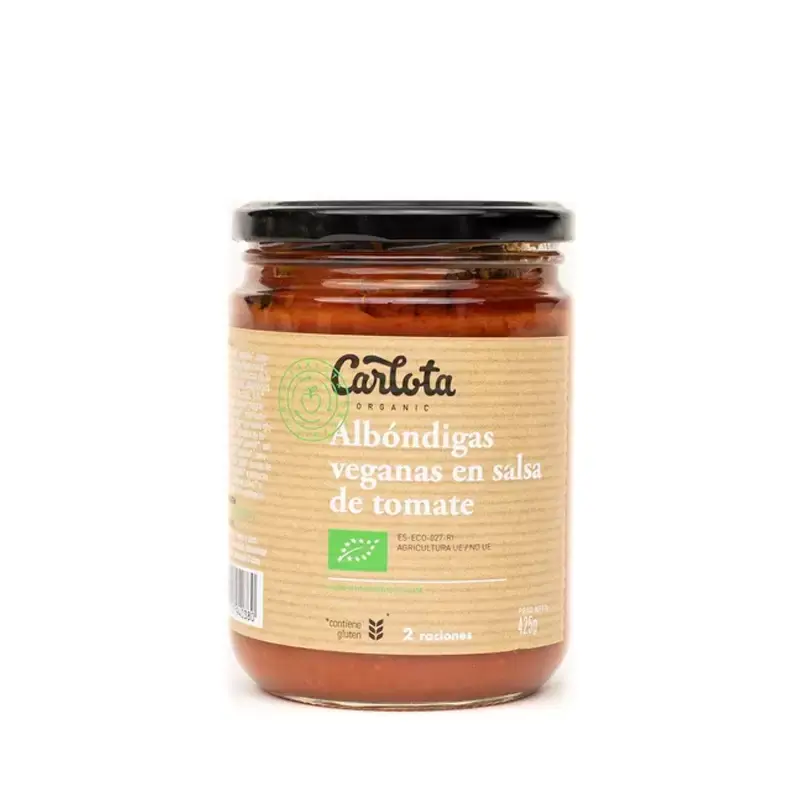 Albóndigas veganas en salsa de tomate Bio 425 gr. Carlota