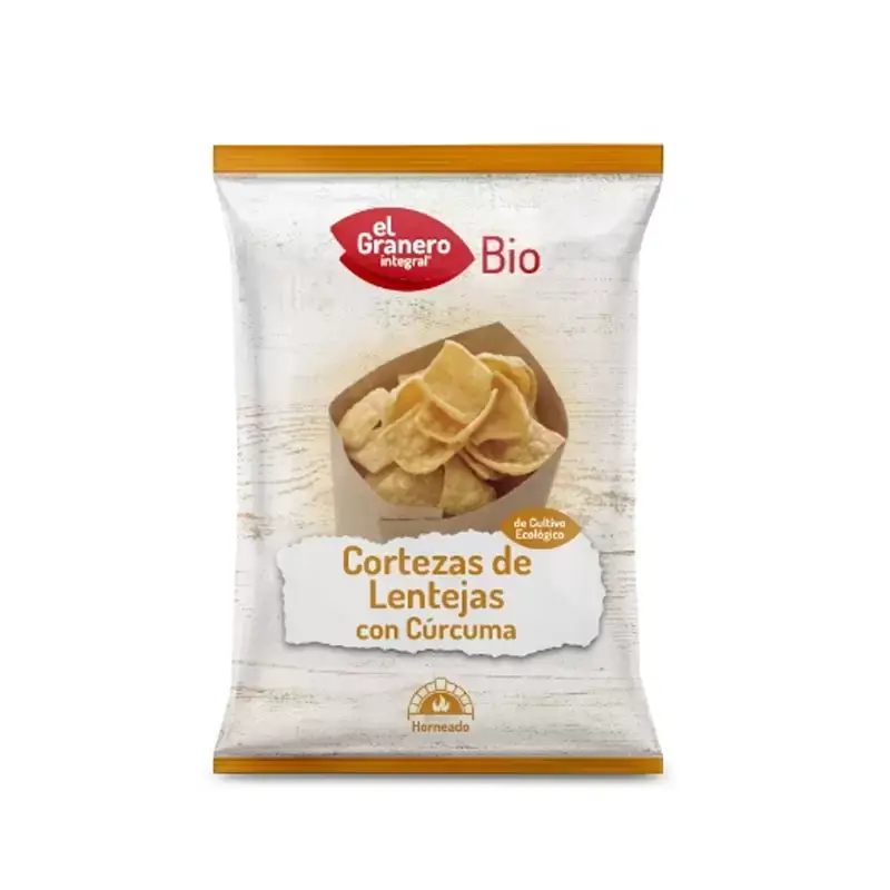 Cortezas de Lentejas con cúrcuma Bio 65 gr. El granero integral