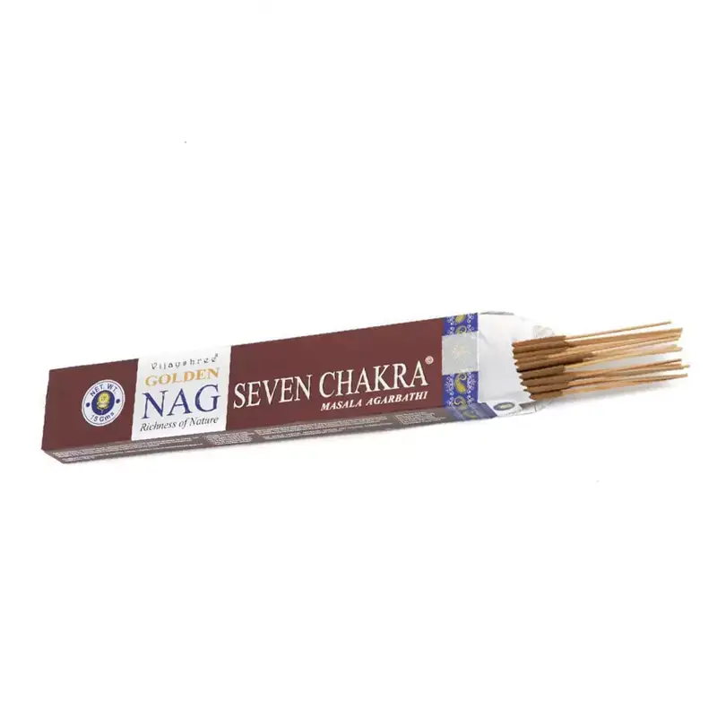 Golden nag Seven chakra barritas 15 gr. Vijayshree