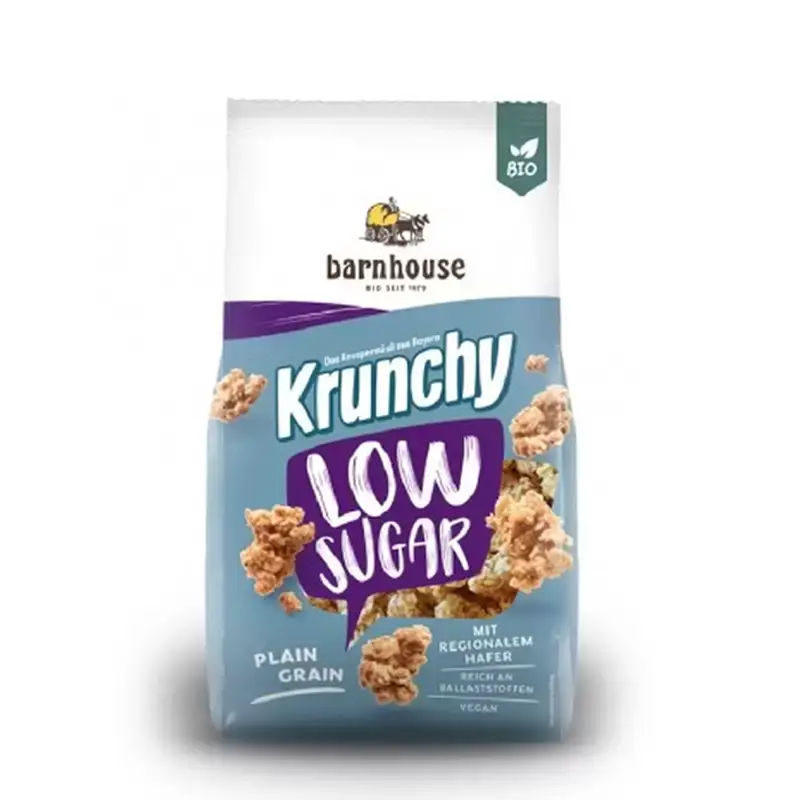 Muesli krunchy Avena integral Low sugar Bio 375 gr. Barnhouse