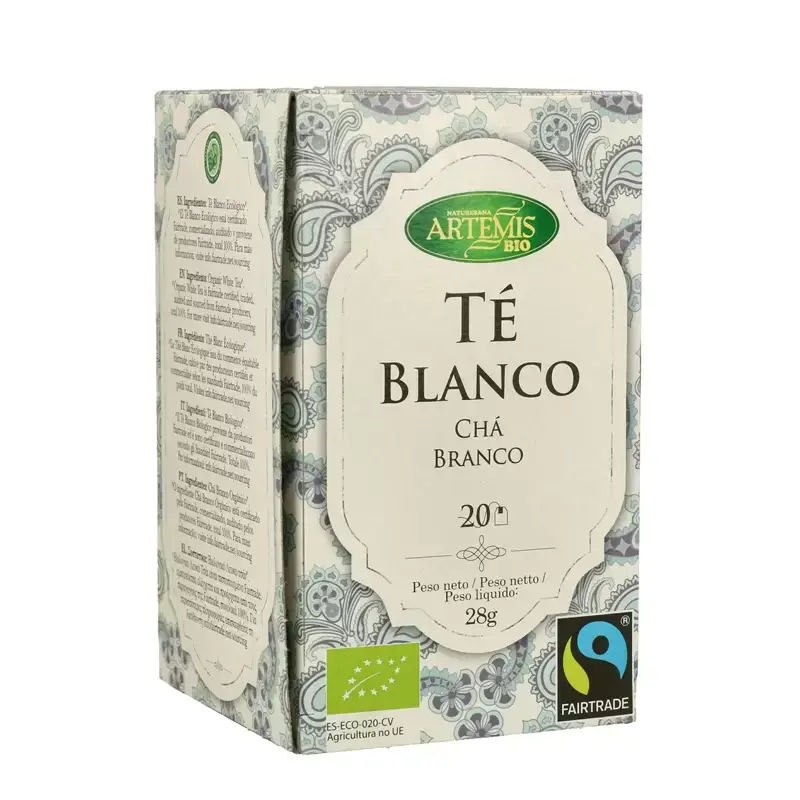 Té Blanco Bio 20 filtros Artemis – Infusión ecológica rica en antioxidantes