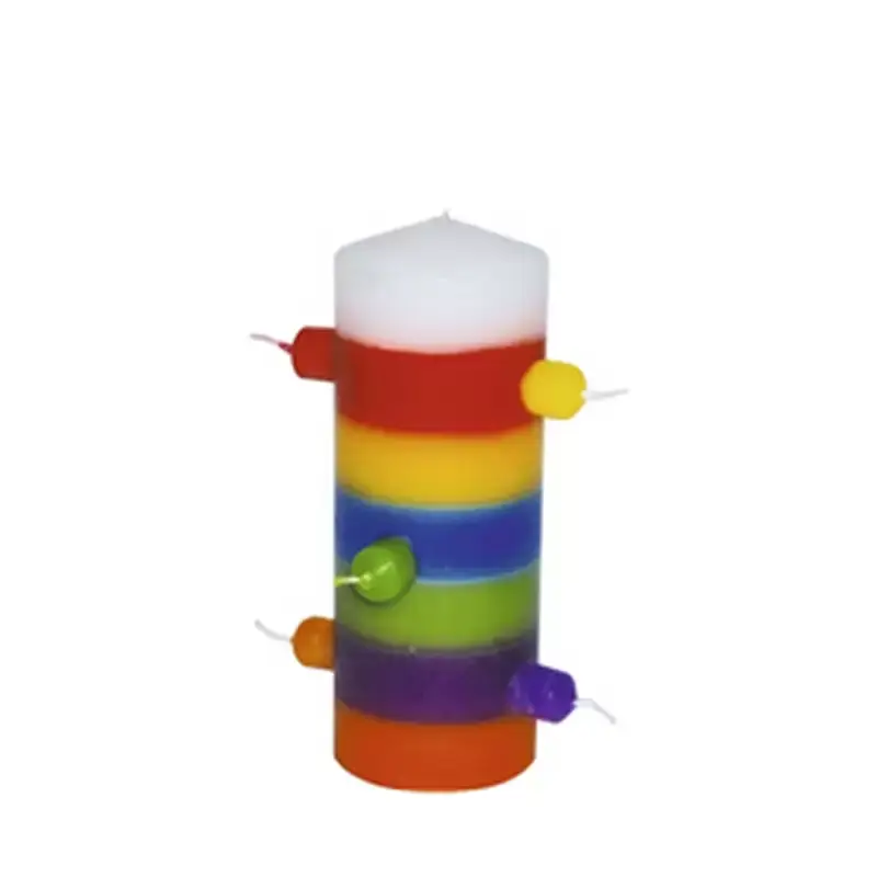 Velón 7 mechas 7 colores Eleggua