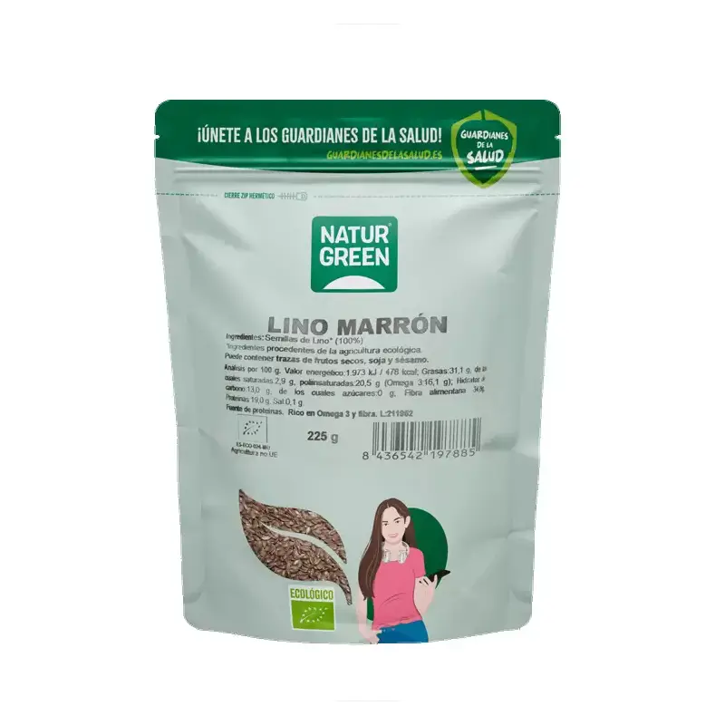 Semillas Lino marrón molido Bio 150 gr. Naturgreen