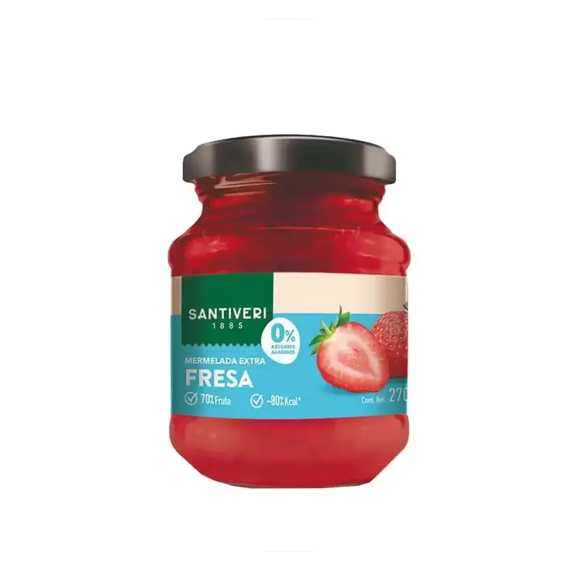 Mermelada Fresa 0% azúcar 270 gr. Santiveri