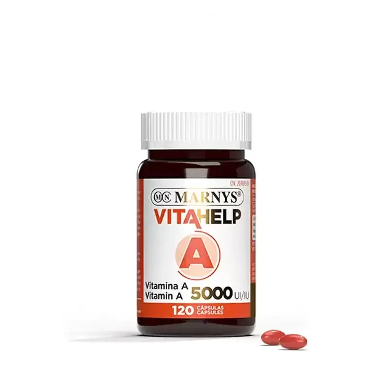Vitamina A 5000 UI 120 cápsulas Marnys – Visión e inmunidad