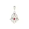 Mano de Fátima plata con piedra 2,5 cm. Eleggua