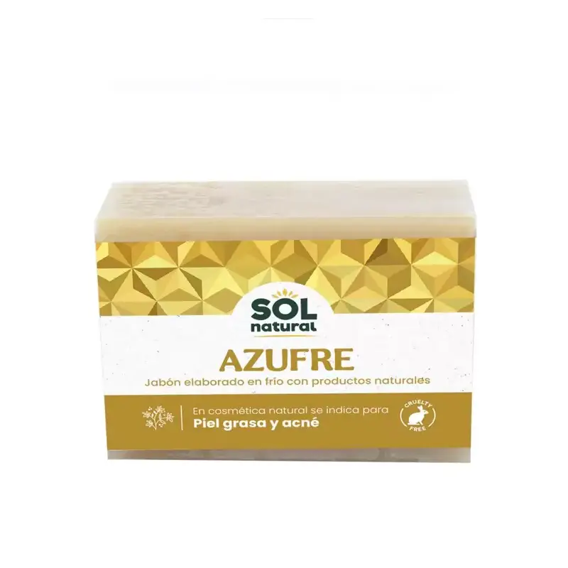Jabón Azufre Sol Natural 100 g – Limpieza purificante para piel grasa