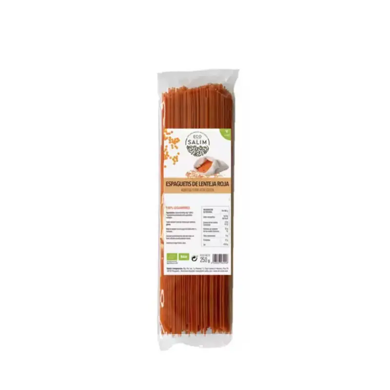 Espaguetis Lentaja roja Bio 250 gr. Eco-salim