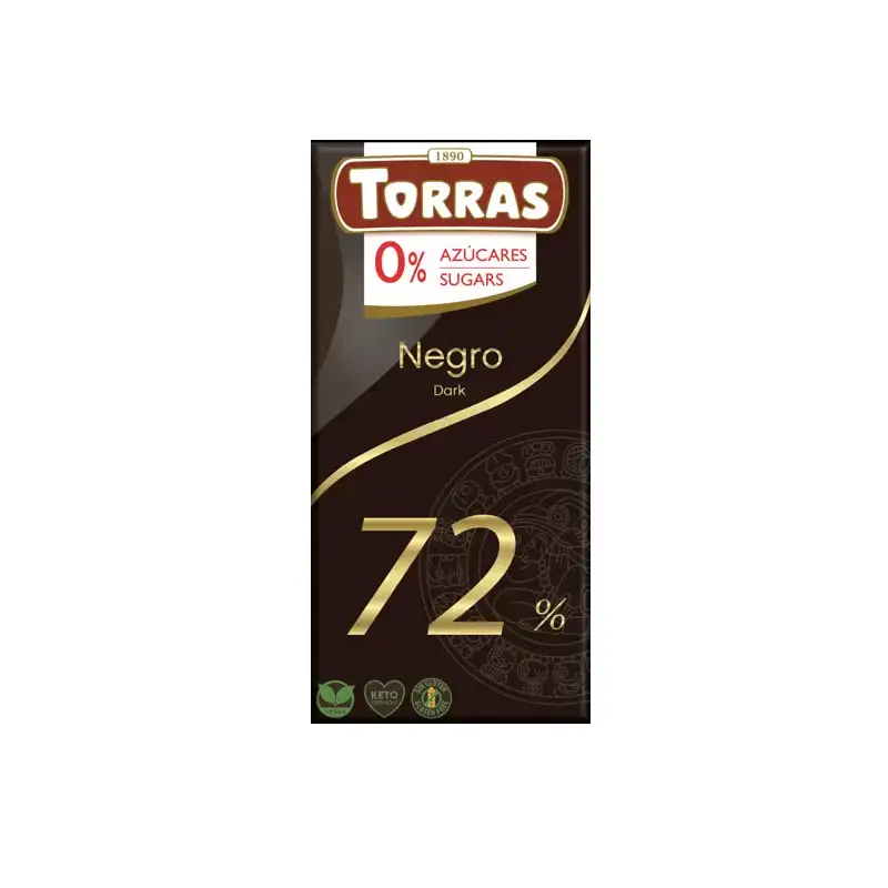 Chocolate 72% cacao 75 gr. Torras