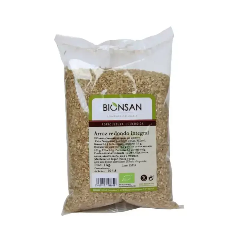 Arroz redondo integral Bio 1 kg. Bionsan