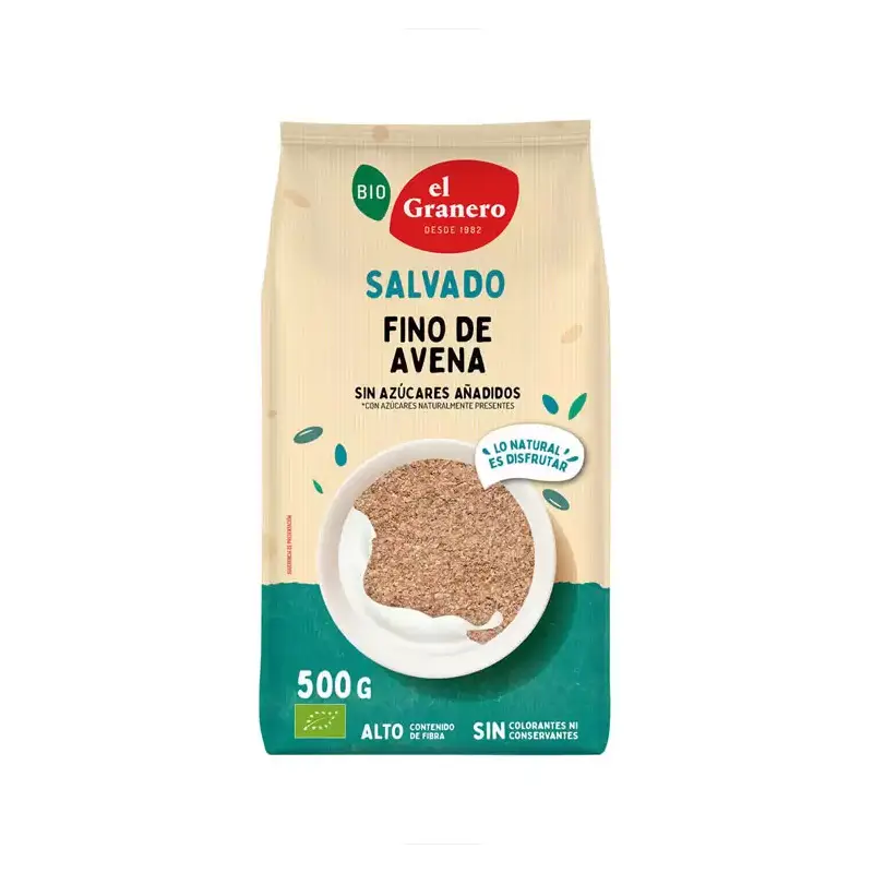 Salvado Avena fino Bio 500 gr. El granero integral