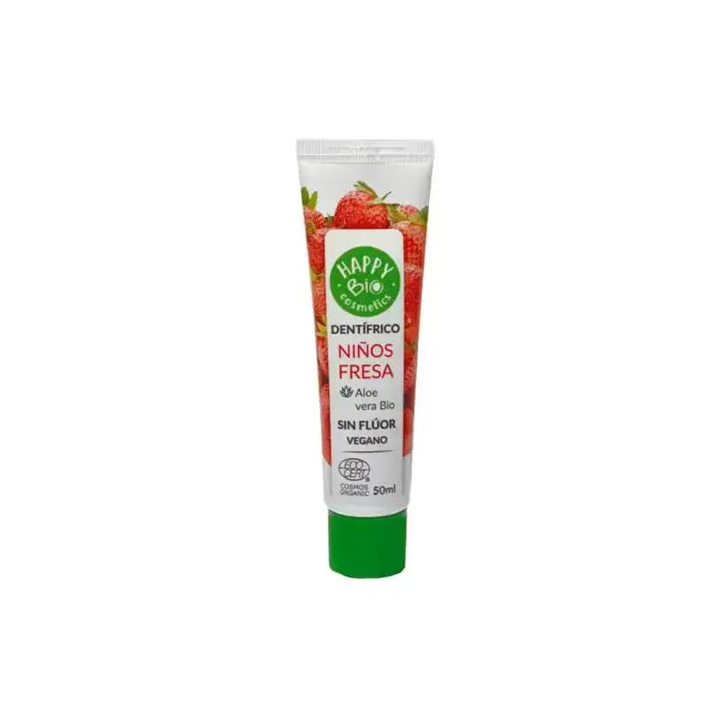 Dentífrico Infantil Fresa Bio Happy Bio 50 ml – Sin flúor natural