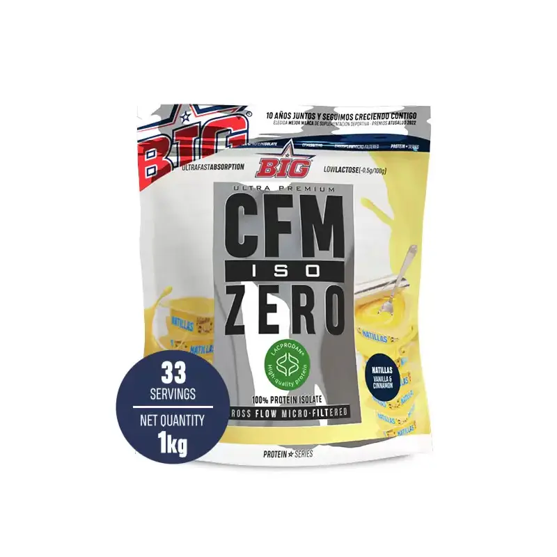 CFM ISO ZERO Natillas 1 kg BIG – Aislado de proteína puro