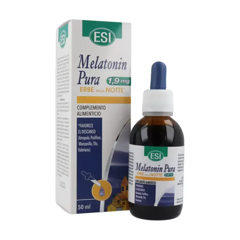 ESI Melatonin Pura Erbe della Notte 50 ml – Melatonina 1,9 mg y plantas para descanso natural