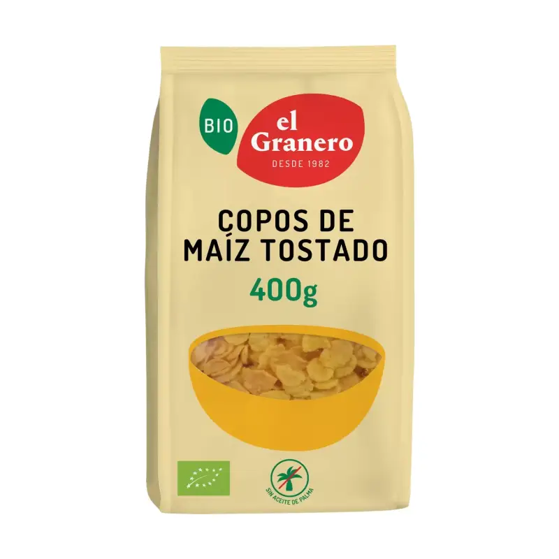 Copos Maíz tostado Bio 400 gr. El granero integral