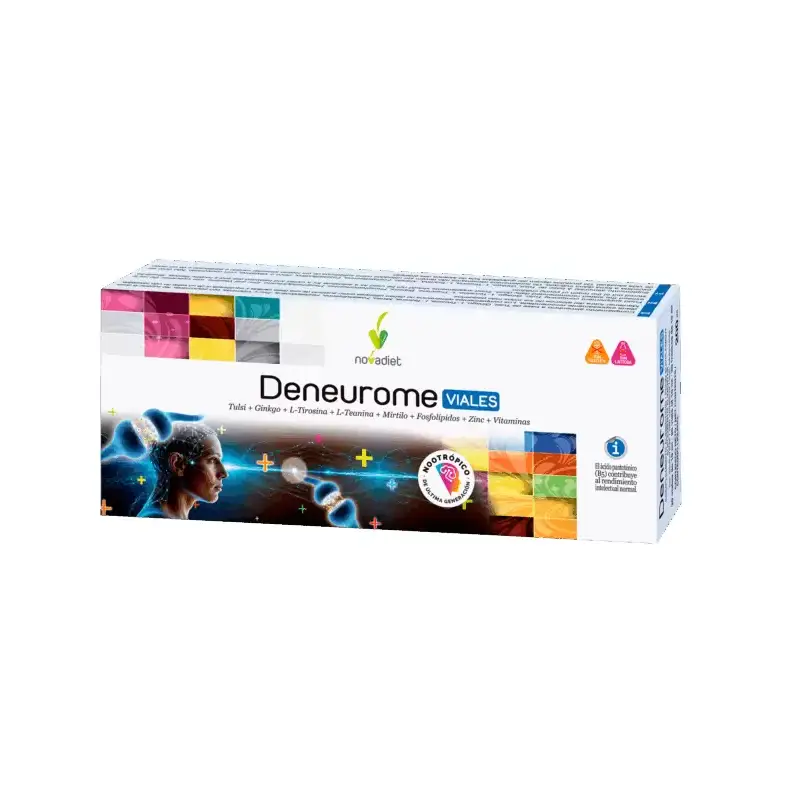Deneurome Viales Nootrópico 20 amp Novadiet – Claridad mental y enfoque cognitivo natural