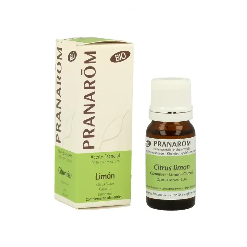 Aceite Esencial Limón Cáscara Bio 10 ml Pranarôm – Frescura cítrica y vitalidad natural
