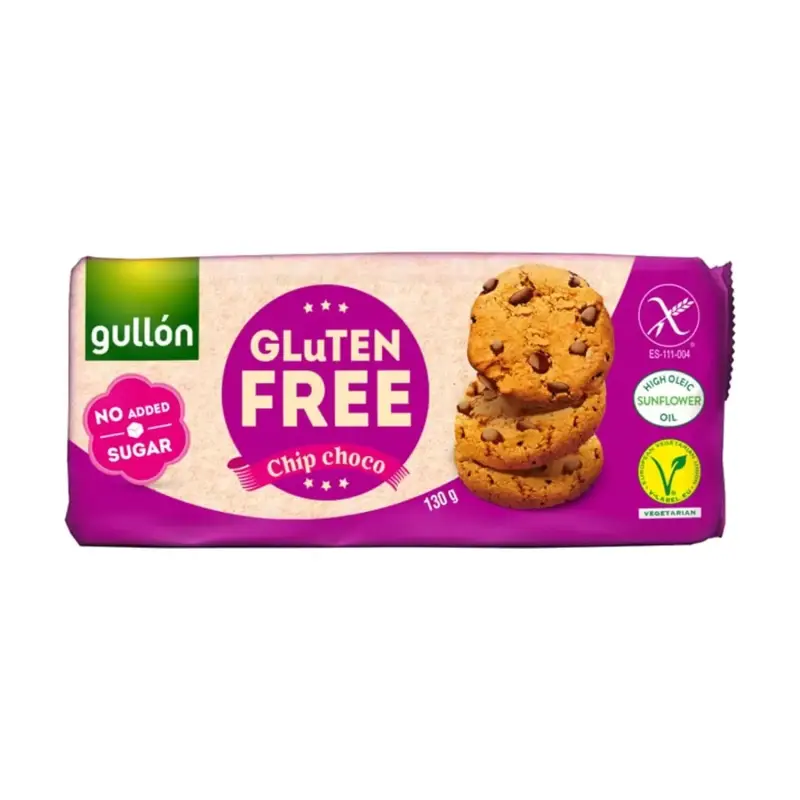 Galletas Chip choco Sin gluten 130 gr. Gullón