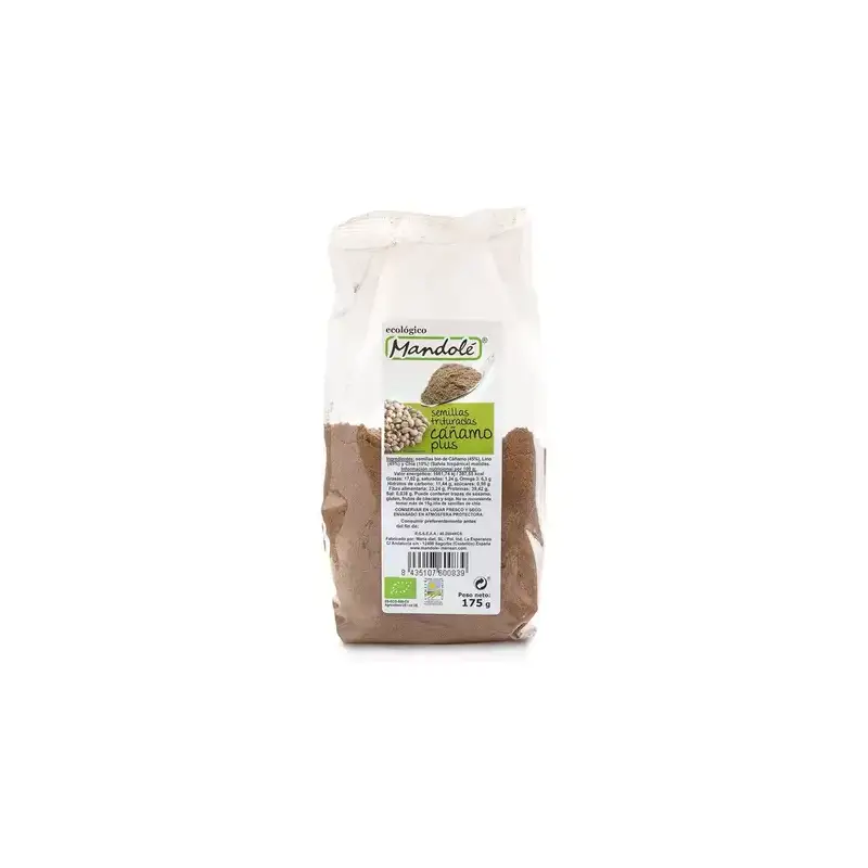 Semillas Cáñamo, lino y chía trituradas Bio 175 gr. Mandolé