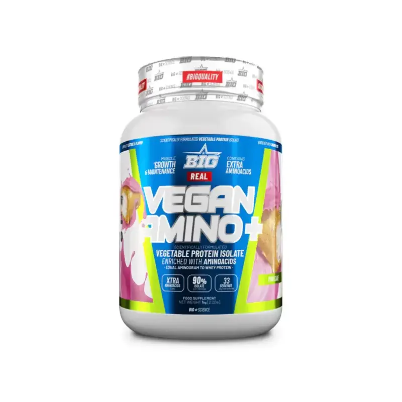 Real Vegan Amino Plus Pink Cake 1 kg BIG – Proteína vegana