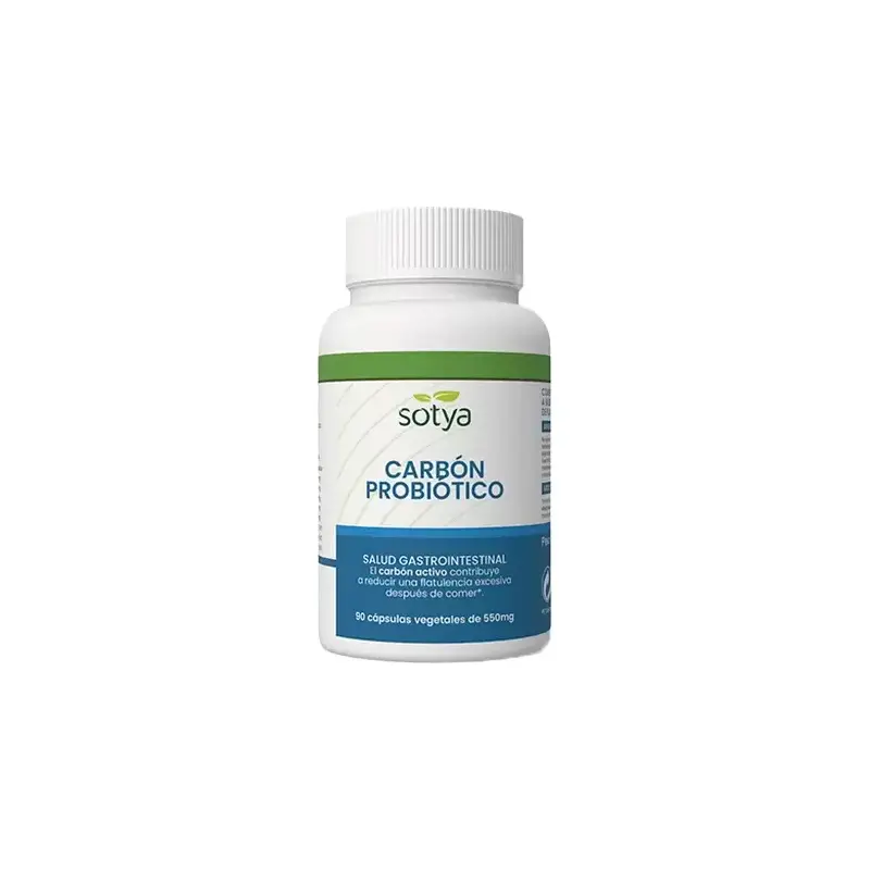 Carbón probiótico 90 cáps Sotya – Digestión, Gases y Bienestar Intestinal
