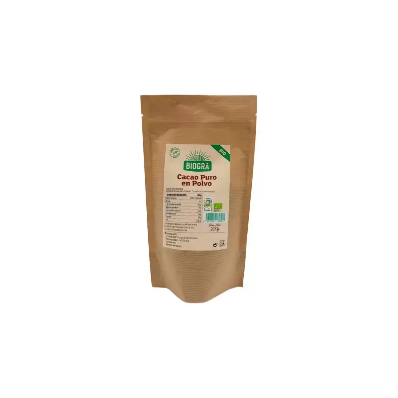 Cacao en polvo desgrasado Bio 250 gr. Biográ