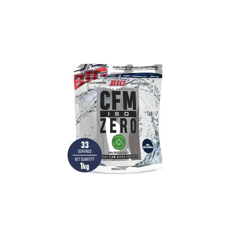 CFM ISO ZERO sin sabor 1 kg BIG – Aislado de proteína puro