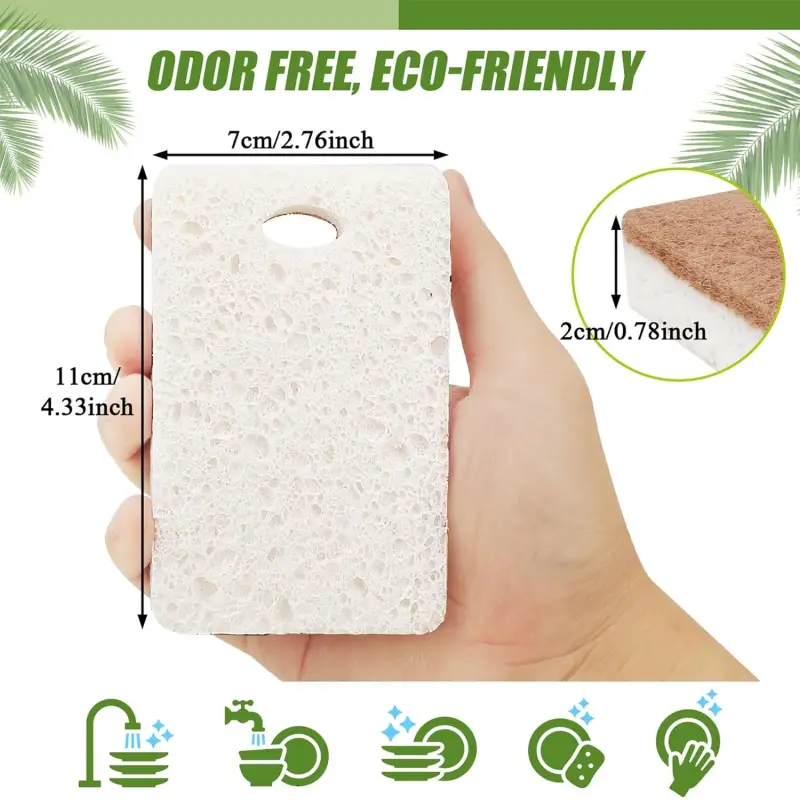 Estropajo biodegradable Fibra de coco y celulosa 1 unidad Cozymire