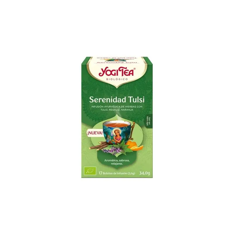 Serenidad Tulsi Bio 17 filtros Yogi Tea – Infusión ecológica para la relajación